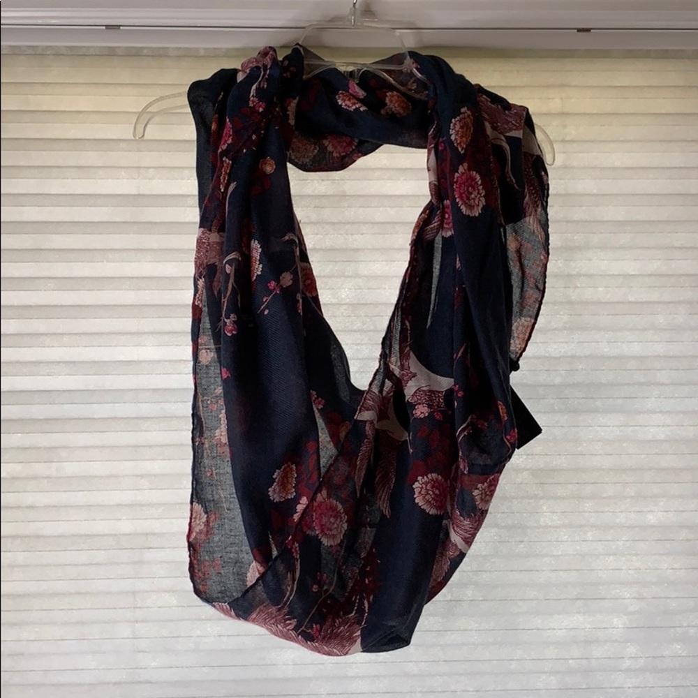 Navy blue infinity scarf